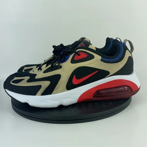Nike Air Max 200 Gold/Red Athletic Running Shoes AQ2568-700 Men's Size 11