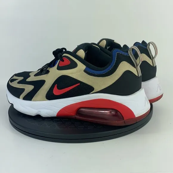 Nike Air Max 200 Gold/Red Athletic Running Shoes AQ2568-700 Men's Size 11