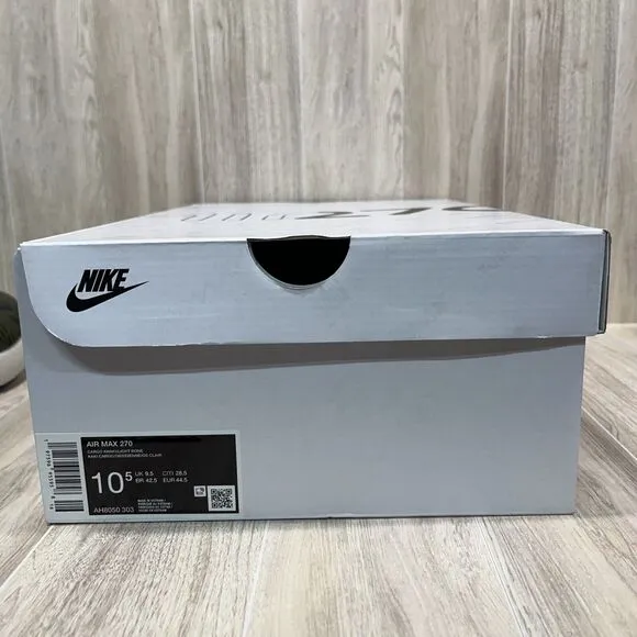 Nike Air Max 270 Cargo Khaki/Light Bone AH8050-303 Shoes Sneakers Men's Sz 10.5