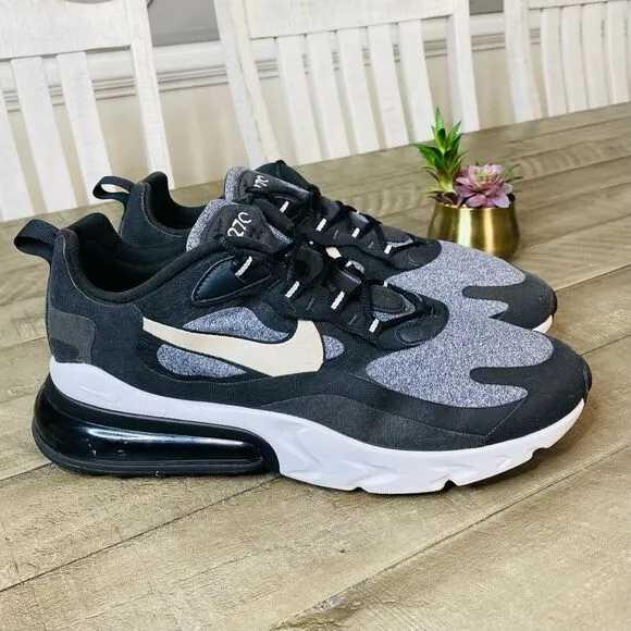 Nike Air Max 270 React Black/Vast Grey/Off Noir Shoes Men’s Size 11.5