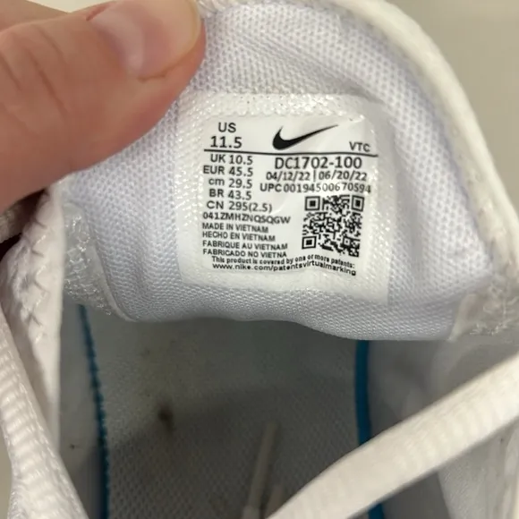 Nike air max 270 sz11.5 men's white run shoes dc1702-100 sneakers