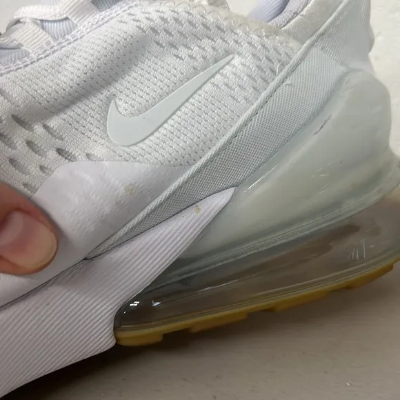 Nike air max 270 sz11.5 men's white run shoes dc1702-100 sneakers