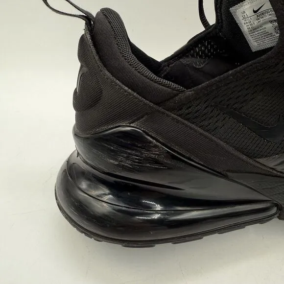 Nike Air Max 270 Triple Black AH8050-005 Men's Size 12.5 Running Shoes Sneakers