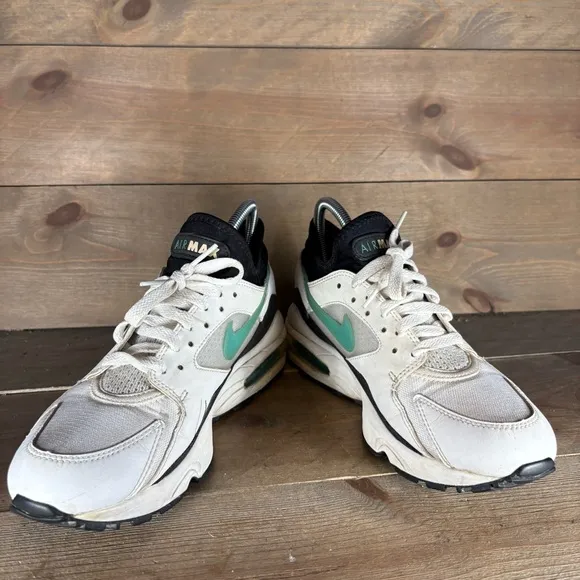nike air max 93 womens size 8 shoes white blue atheltic running sneakers