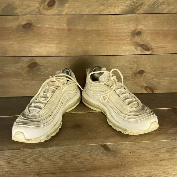 Nike air max 97 womens size 8.5 shoes white athletic running sneakers