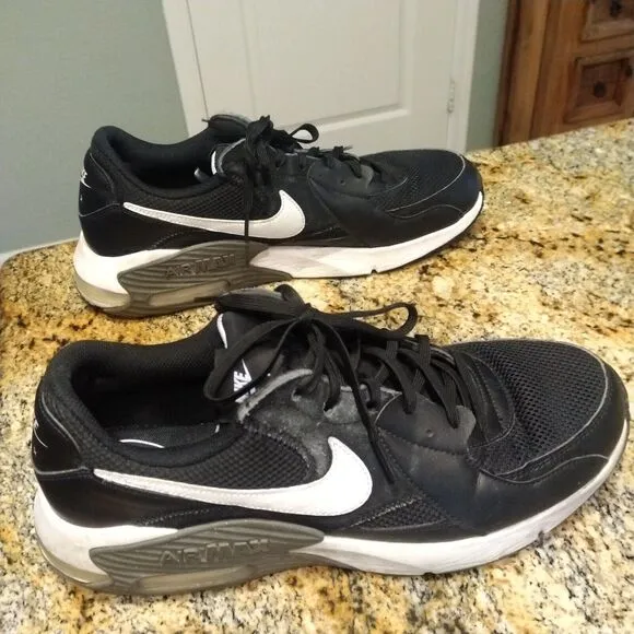 Nike Air Max Excee, CD4165-001, Black White, Mens Running Shoes, Size 13