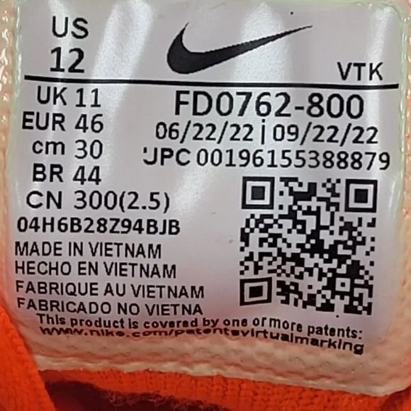 Nike Air Max Flyknit Racer Men's Orange Shoes FD0762-800 US Size 12