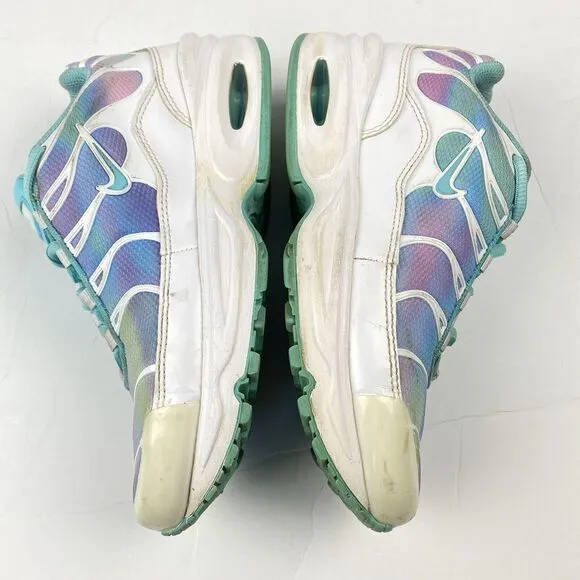 Nike Air Max Plus Shoes White/Light Aqua BV1240-100 Girls Size 2Y