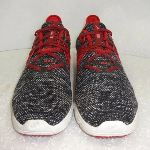 Nike Air Max Sequent 3 Mens Size 10.5 Black Red Lace Up Running Shoes 921694-015