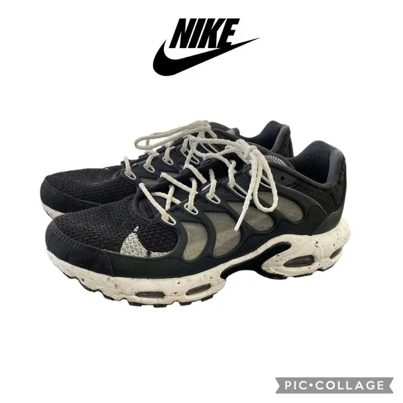 Nike Air Max Terrascape Plus size 10.5 black gray white sneakers shoes