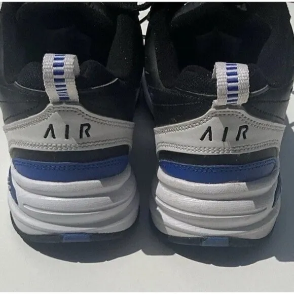 Nike Air Monarch IV Sneakers White Black Blue Shoes 415445-002 Men Size 8.5 D