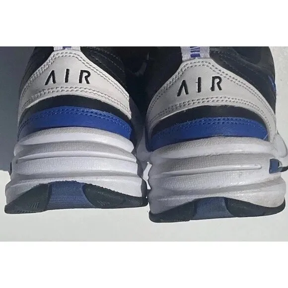 Nike Air Monarch IV Sneakers White Black Blue Shoes 415445-002 Men Size 8.5 D