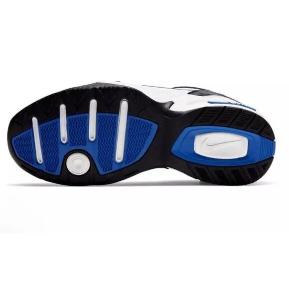 Nike Air Monarch IV Sneakers White Black Blue Shoes 415445-002 Men Size 8.5 D