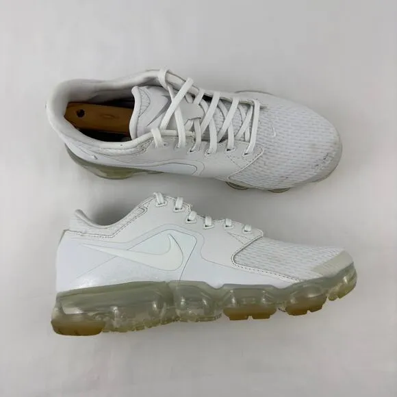 Nike Air Vapomax white running shoes