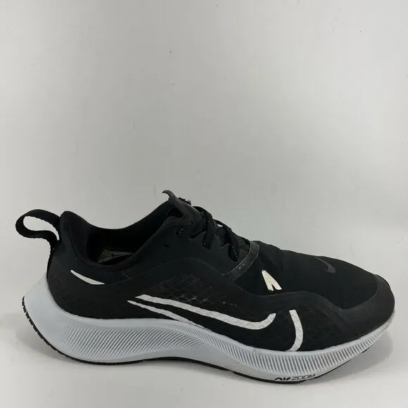 Nike Air Zoom Pegasus 37 Shield Black Pure Platinum Mens Size 8.5 Running Shoes