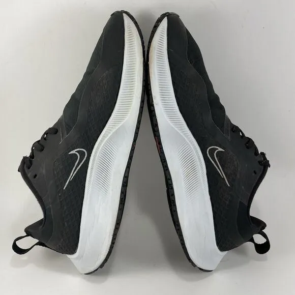 Nike Air Zoom Pegasus 37 Shield Black Pure Platinum Mens Size 8.5 Running Shoes