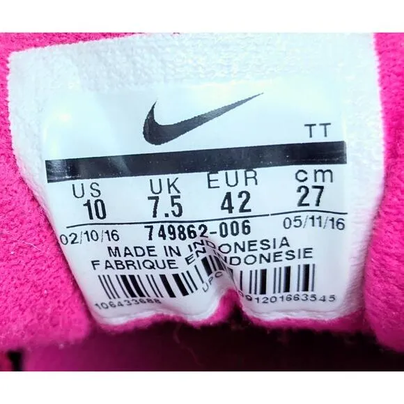 Nike AirMax Invigor Women's Pink Black Trainers Sneaker Athletic Shoes Size 10