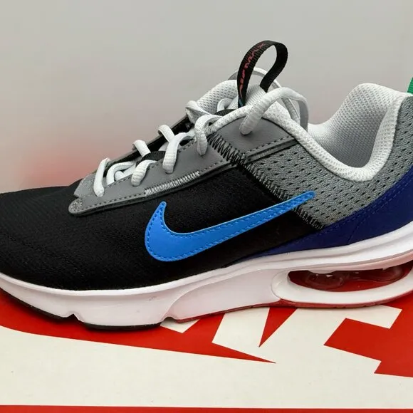 Nike Big Kids Air Max INTRLK Lite Shoes Black/Blue Photo Size 7Y
