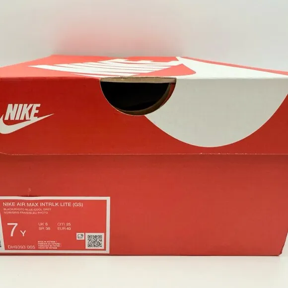 Nike Big Kids Air Max INTRLK Lite Shoes Black/Blue Photo Size 7Y