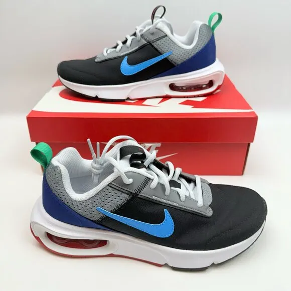 Nike Big Kids Air Max INTRLK Lite Shoes Black/Blue Photo Size 7Y