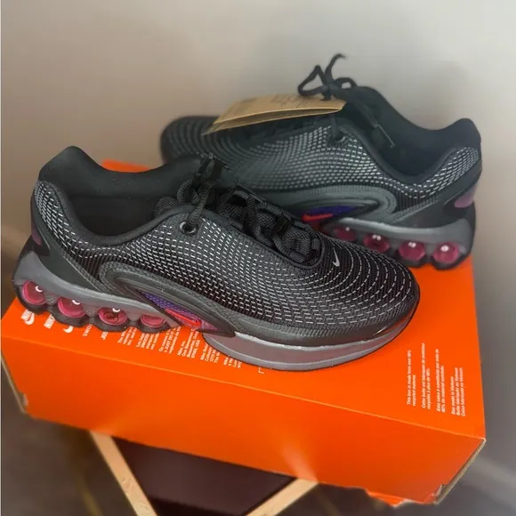 Nike Black and White Athletic Shoes with 3D Textured Design