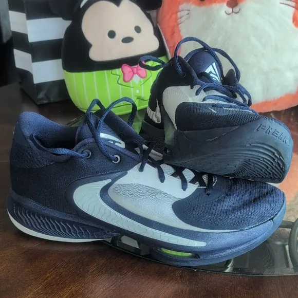 Nike Blue and White Athletic Shoes with Mesh Upper