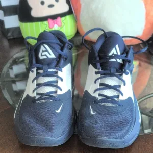 Nike Blue and White Athletic Shoes with Mesh Upper