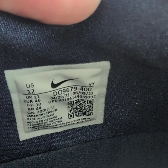 Nike Blue and White Athletic Shoes with Mesh Upper
