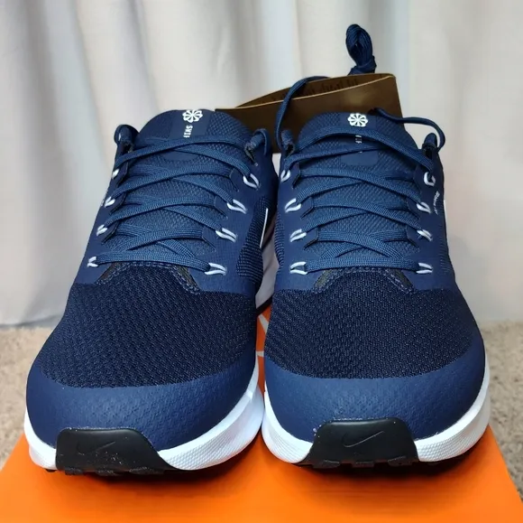 Nike Blue and White Athletic Shoes with Sleek Design