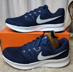 Nike Blue and White Athletic Shoes with Sleek Design