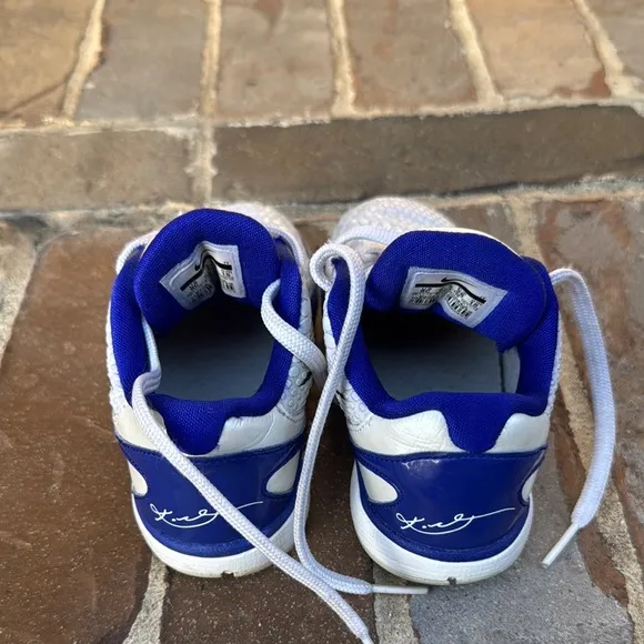 Nike Blue and White Sneakers with Kobe Logo