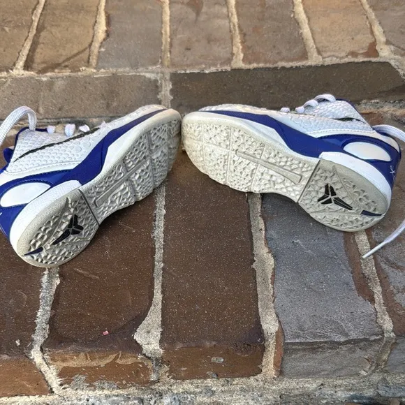 Nike Blue and White Sneakers with Kobe Logo