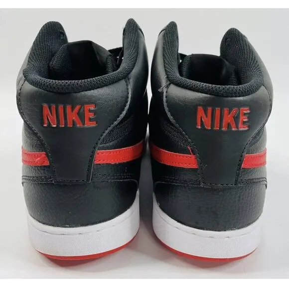 Nike COURT VISION MID DM8682 Black University Red BRED Shoes Mens 11 Fast Ship