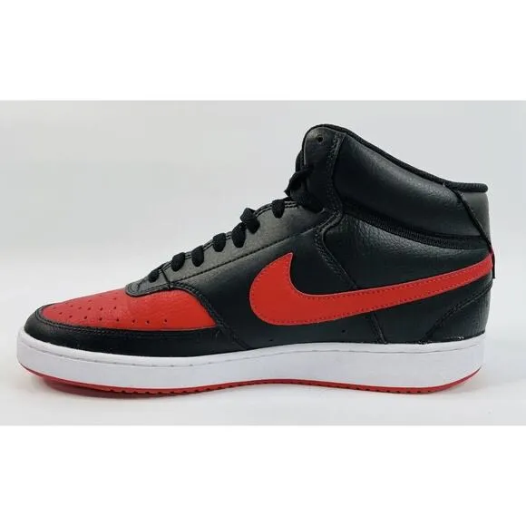 Nike COURT VISION MID DM8682 Black University Red BRED Shoes Mens 11 Fast Ship