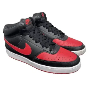 Nike COURT VISION MID DM8682 Black University Red BRED Shoes Mens 11 Fast Ship