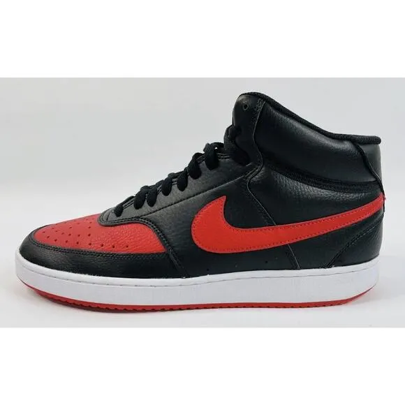 Nike COURT VISION MID DM8682 Black University Red BRED Shoes Mens 11 Fast Ship