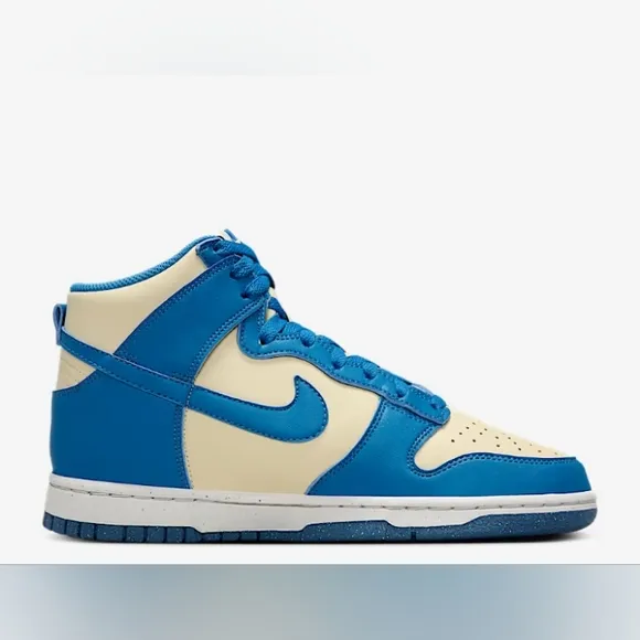 Nike Dunk High Next Nature Light Khaki Platinum Star Blue Shoes FV5960-201