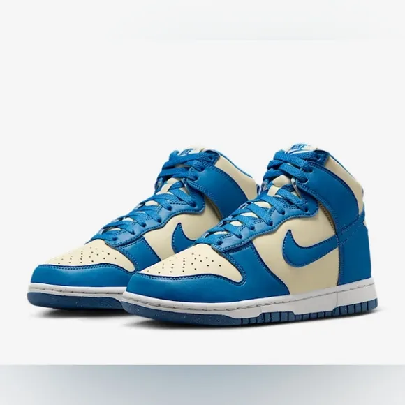 Nike Dunk High Next Nature Light Khaki Platinum Star Blue Shoes FV5960-201