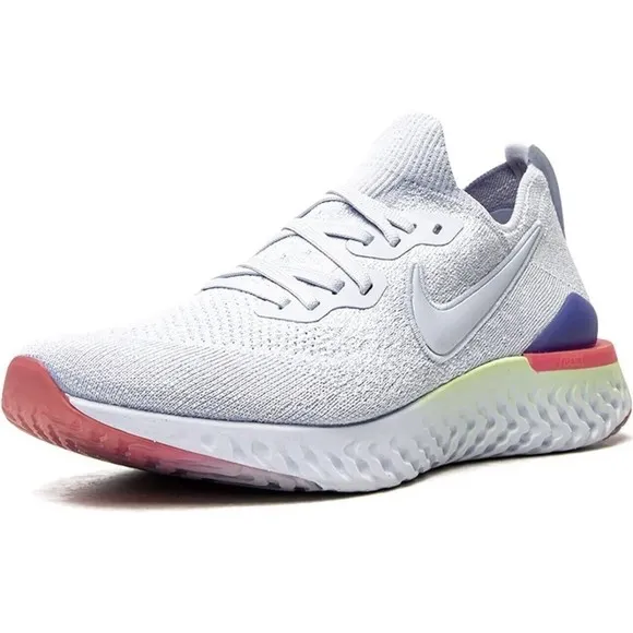 Nike Epic React Flyknit 2 Running Shoes BQ8928-453 Hydrogen Blue Mens Size 10