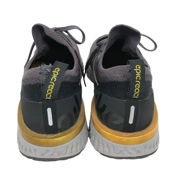 Nike Epic React Flyknit Running Shoes Thunder Gray Mens 9.5