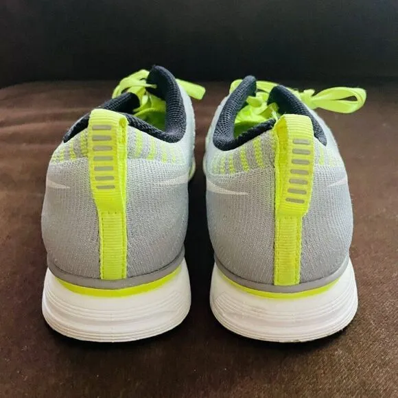 Nike Flyknit Trainer Running Shoes Mens Size 6.5 Womens 8 US 39 Volt White Gray