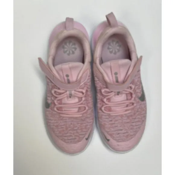 Nike Free Shoes Girls 2.5Y RN 2021 Pink Silver Sneakers Lightweight CZ3996-610