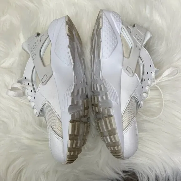 Nike Huarache Run White Athletic Sneakers Shoes Big Kids 6.5 Youth Womens 8