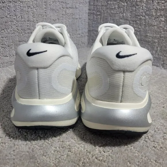 Nike Journey Run Womens Size 9 US White Metallic Silver Running Shoes FJ7765-104