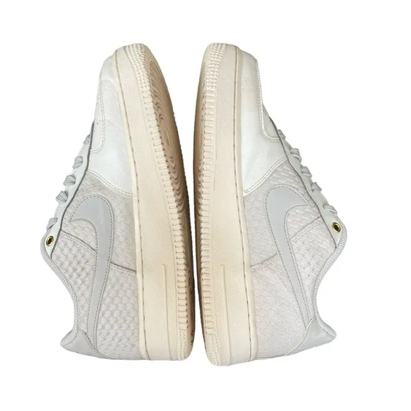 Nike Kid's GS Air Force 1 LV8 Sail/Light Metallic Gold Shoes 820438-103 Sz 6.5Y
