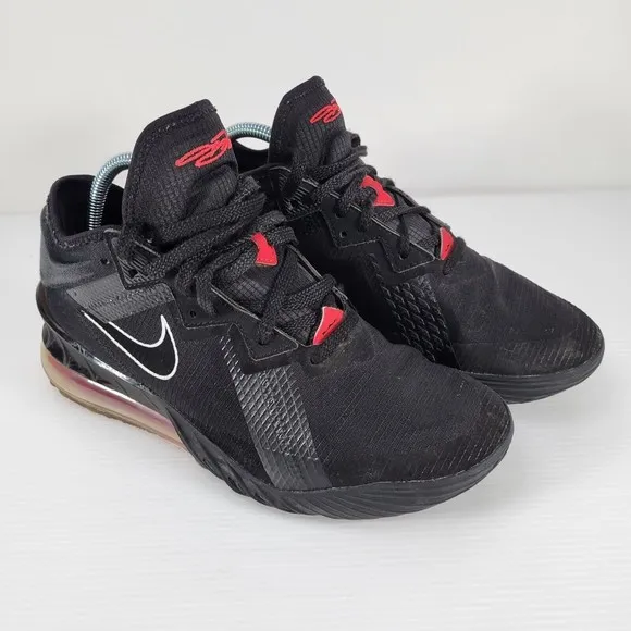 Nike LeBron 18 Low 'Bred' CV7562-001 Men's Red Basketball Shoes Sneaker SIZE 8