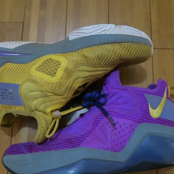 Nike LeBron Soldier 14 XIV ‘Lakers’ Vivid Purple/Gold Solar CK6024-500 Men’s 13