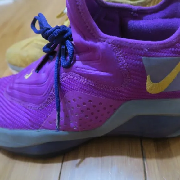 Nike LeBron Soldier 14 XIV ‘Lakers’ Vivid Purple/Gold Solar CK6024-500 Men’s 13