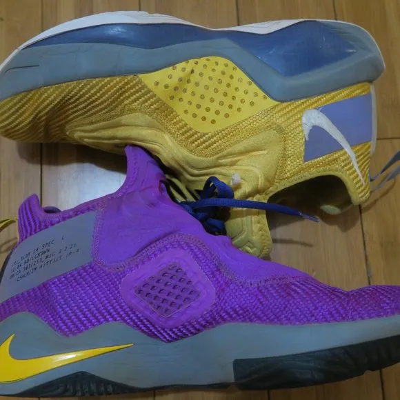Nike LeBron Soldier 14 XIV ‘Lakers’ Vivid Purple/Gold Solar CK6024-500 Men’s 13