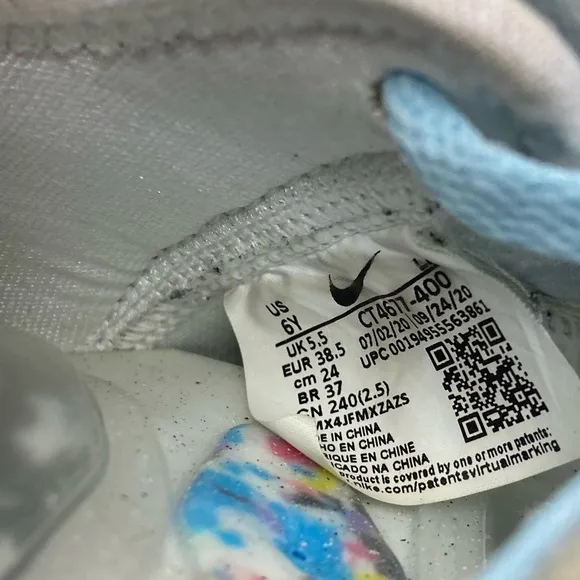 Nike Lebron XVIII 18 NRG GS CT4677 400 Kids Basketball Shoes Blue Tint 6Y